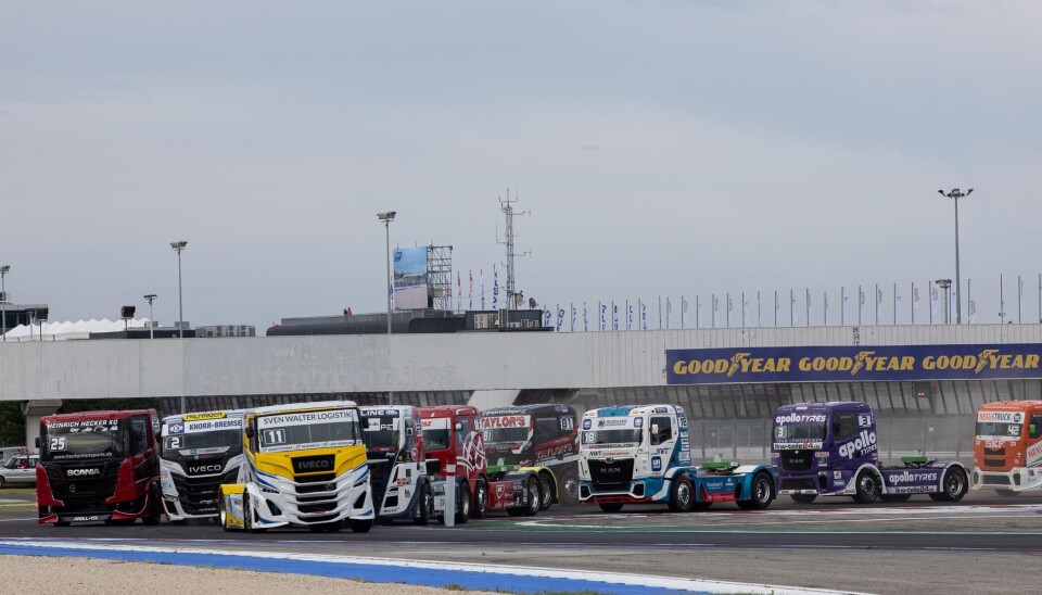 UTSLIPPSFRITT: I 2038 skal truckracing være netto 0-utslipp og første skritt var å benytte HVO som idag benyttes i racing-serien.