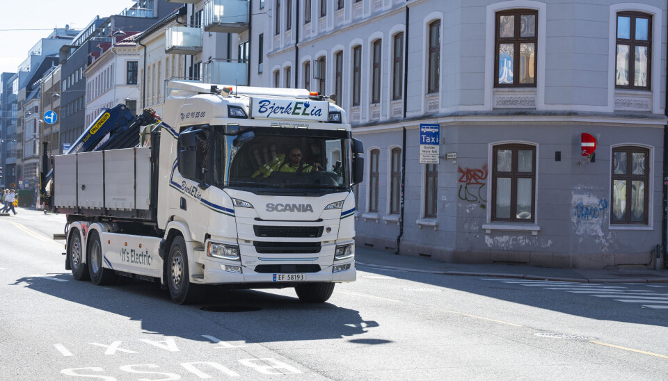 ELEKTRISK: Om to-tre år vil byrådet i Oslo kun tillate fossilfrie lastebiler, som den på bildet, og fossilfrie varebiler innenfor Ring 2.