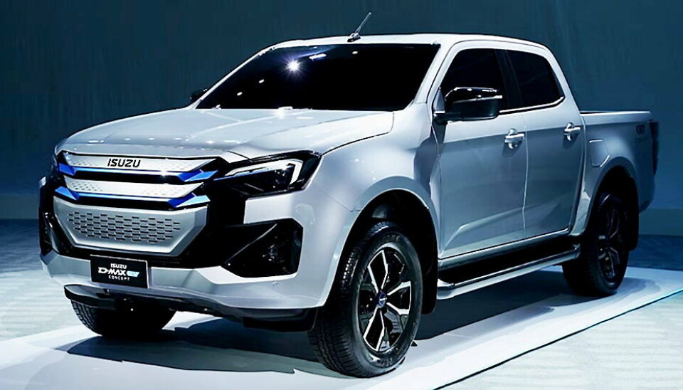 ELEKTRISK: Isuzu D-Max EV kommer med 4x4, 3,5 tonns hengervekt og 1 tonns nyttelast.