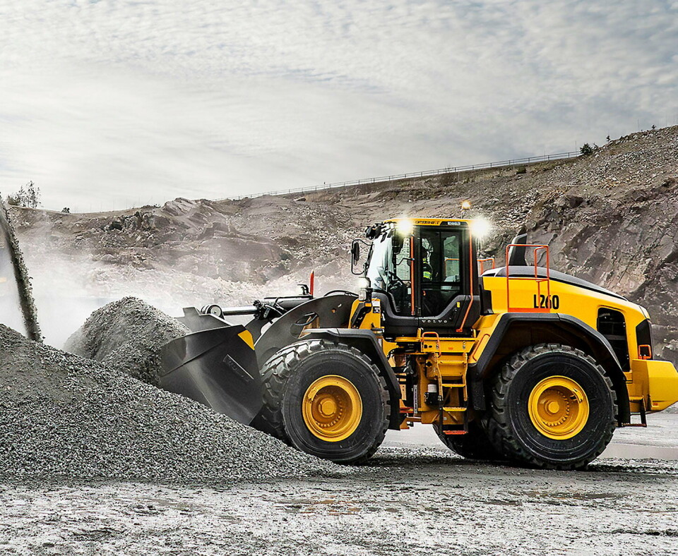 L 260: Volvo L260 er den største i den foreløpige nye serien med driftsvekt på mellom 34 og 39 tonn.