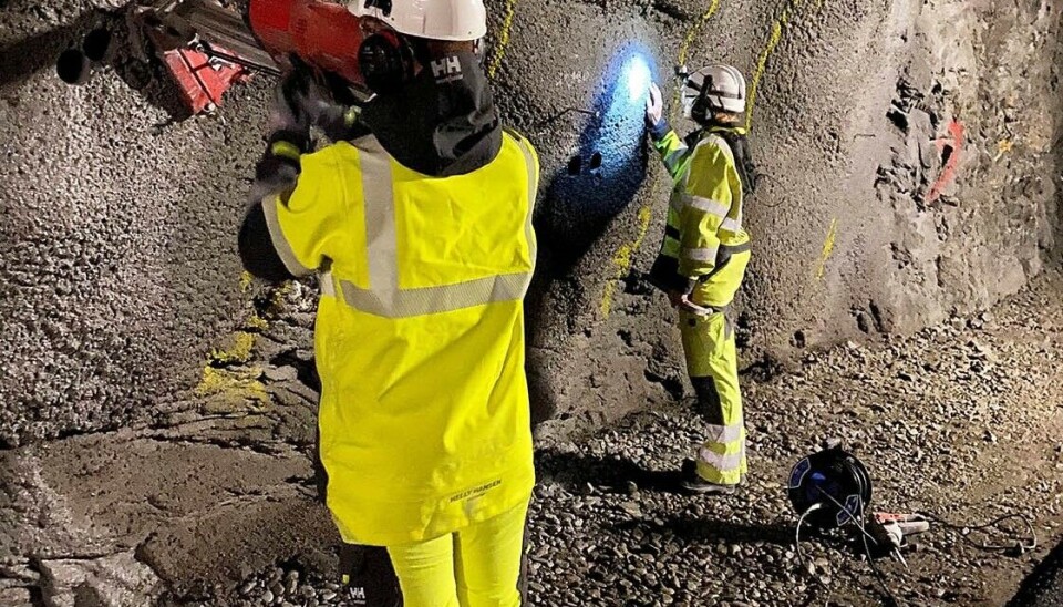 Tunnel- og anleggsbransjen trenger et teknologisk løft. Her bores kjerneprøver av sprøytebetong i en tunnel i Svorkmo.