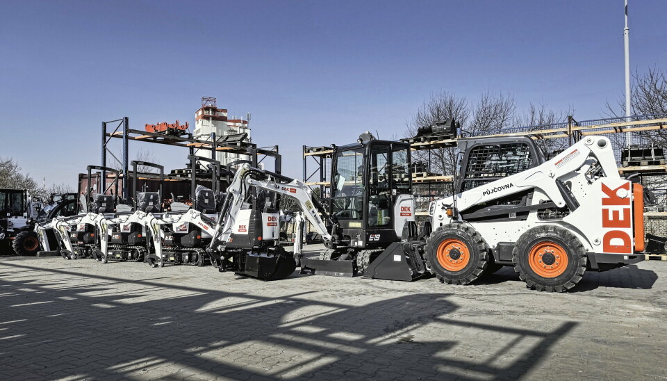 BOBCAT: Det tsjekkiske utleieselskapet er nå oppe i mer enn 550 Bobcat-maskiner i sin utleiepark.