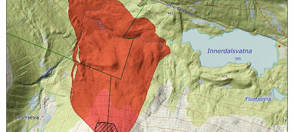 Fem millioner kubikkmeter kan rase ned