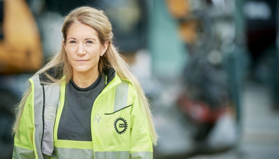 MISFORNØYD: Maskinentreprenørenes Forenings adm. direktør, Julie Brodtkorb, gir regjeringen det glatte lag for bevilgningene som settes av til gunst for en bransjen som har hatt det tøft i lengre tid.