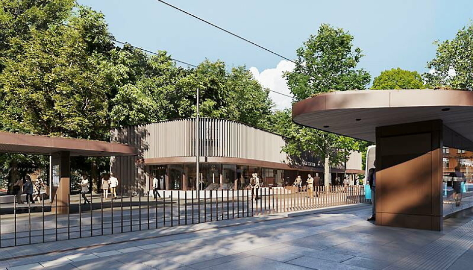 FINT PÅ TOPPEN: Akkurat her ser kanskje ikke prosjektet så spektakulært ut, men det skal skje mye nede i grunnen før dette blir det endelige resultatet. Illustrasjon: AFRY