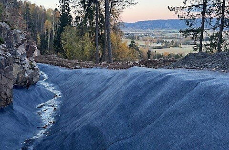 La 800 kvadrat betong på rull