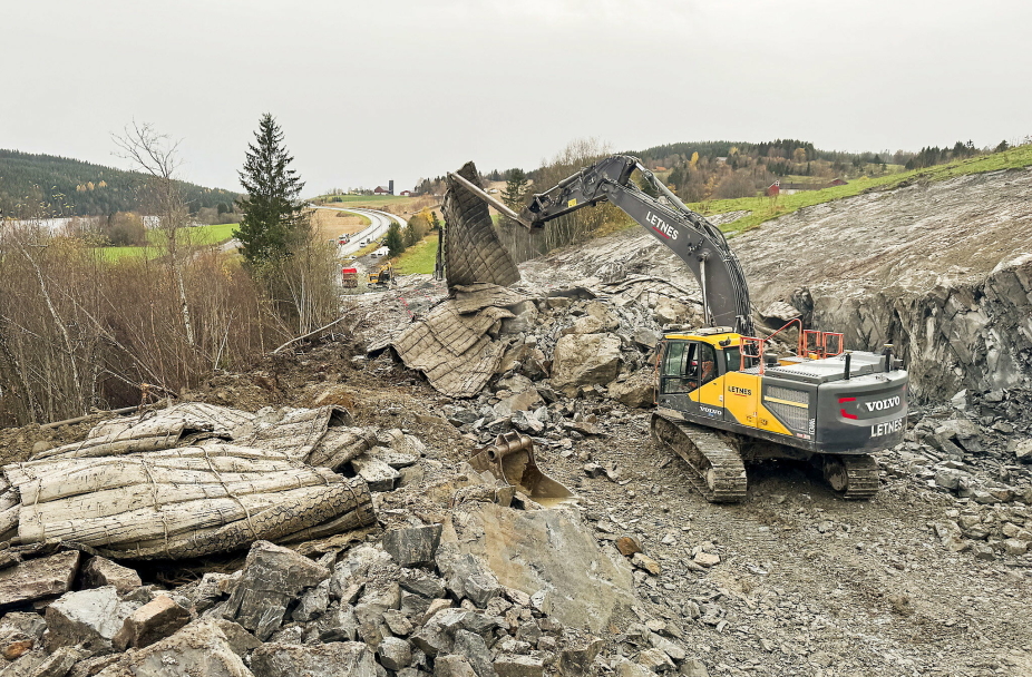 Siste sprengning på E6-omlegging