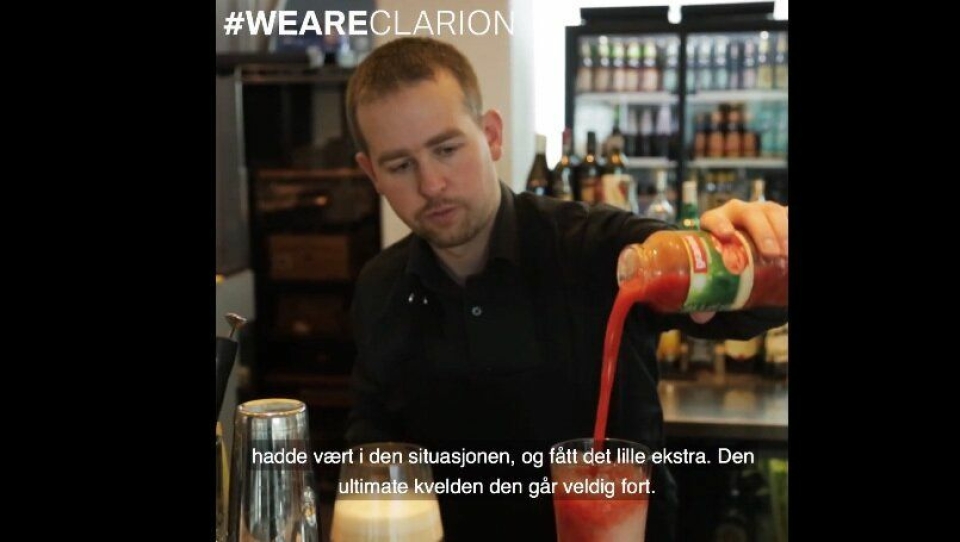 MR. MIXER: Bartender Andreas Grøntvedt jobber på Clarion Hotell & Congress Trondheim.