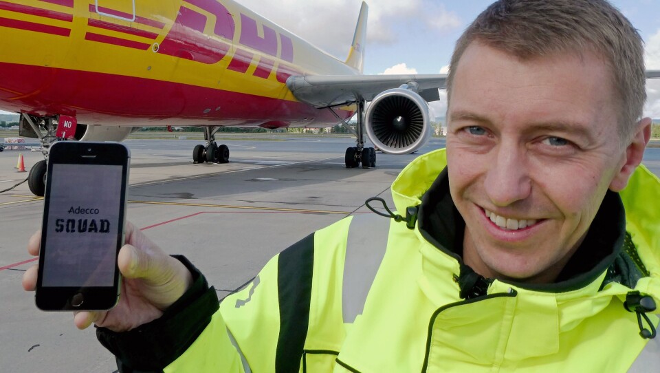 – For oss er gjerne behovet for folk akutt, og da er appen fantastisk, sier driftsansvarlig Anders Axelsson i DHL. – For oss er gjerne behovet for folk akutt, og da er appen fantastisk, sier driftsansvarlig Anders Axelsson i DHL.