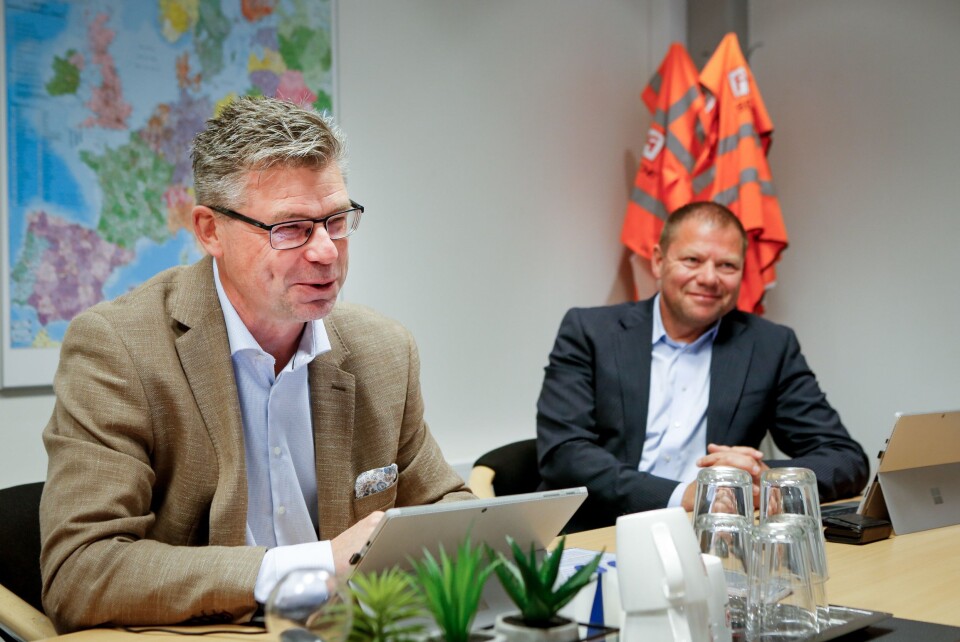 FORNØYD: Kjell-Arne Eloranta (t.v.) og Geir Kluge Heiermo, salg- og markedsdirektør i FREJA, er meget godt fornøyd med samarbeidet med B. Braun. FORNØYD: Kjell-Arne Eloranta (t.v.) og Geir Kluge Heiermo, salg- og markedsdirektør i FREJA, er meget godt fornøyd med samarbeidet med B. Braun.