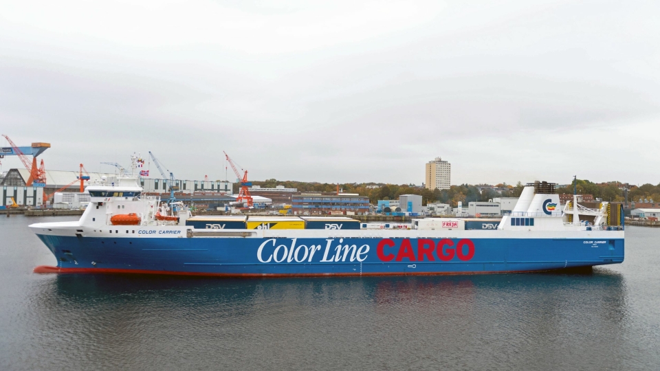 INTERMODAL: Color Carrier begynte å gå i rute mellom Oslo og Kiel i januar. I oktober lanserte Color Line et korresponderende togtilbud fra Verona i Italia.