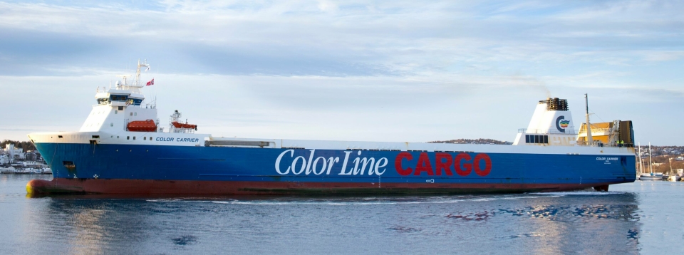CARRIER: Color Carrier går mellom Oslo og Kiel og kan ta alle typer last, også kjemikalier og farlig last.