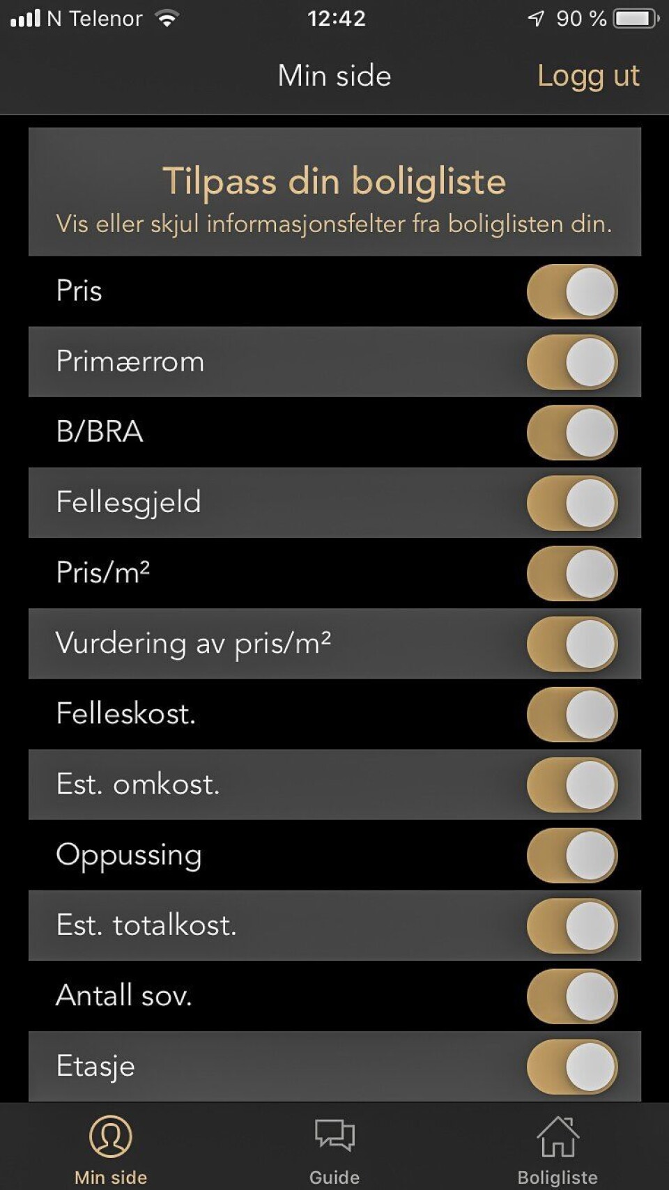 MITT BOLIGKJØP: Her kan du spesifisere hva du ser etter ned til minste detalj. MITT BOLIGKJØP: Her kan du spesifisere hva du ser etter ned til minste detalj.