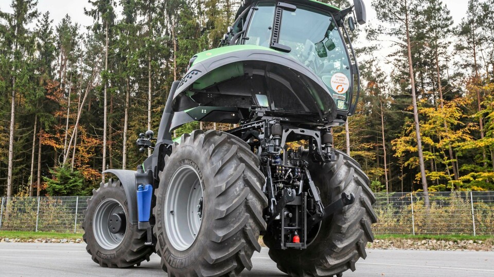 Paul Nutzfahrzeuges traktorhytte; hevbar, senkbar og vendbar 200 grader ble vist på Agritechnica i Hanover november 2017. Foto: Paul Nutsfahrzeuge