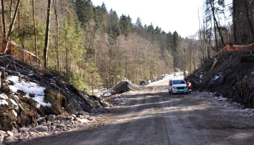 Isachsen Anlegg AS har utført forberedende anleggsarbeider før byggingen av Rv. 23 Dagslett–Linnes. Foto: Statens vegvesen