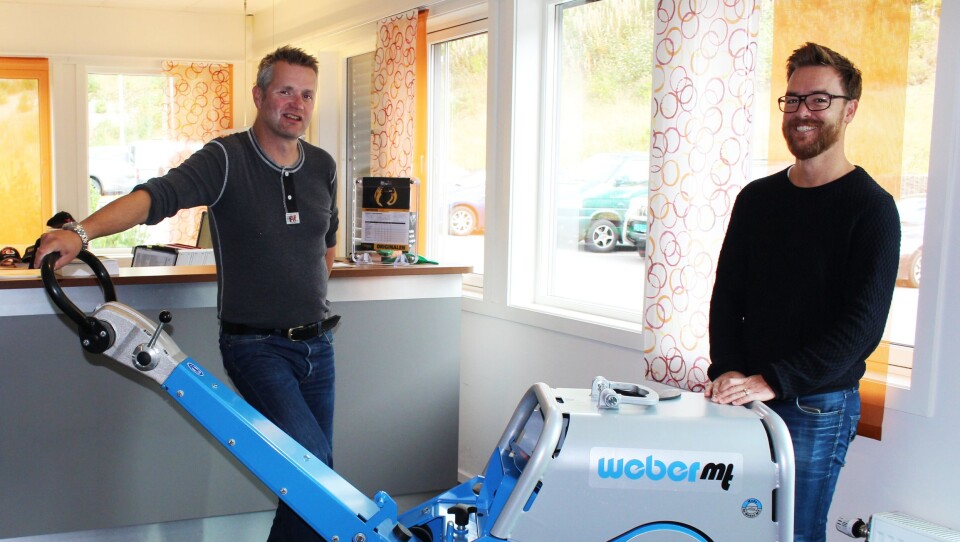 MA-sjef Terje Lastein (t.v) har produktansvaret for Weber i Nasta. Forretningsutvikler Henrik Anholt har bidratt med å lande avtalen med Weber GmbH.