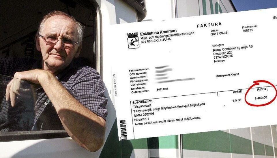 Gebyret på 5460 kroner ble sendt til Røros Container & Miljø, selv om det var tyvene som forårsaket dieselsølet.