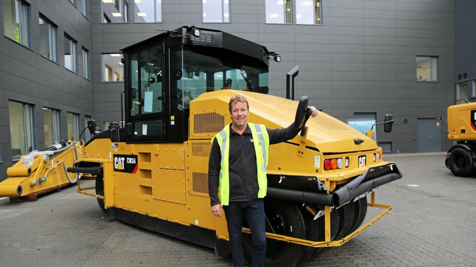 Glenn Thorén skal overlevere denne valsen, en Cat CW34, til Chrusher International AS på Dyrsku'n.
