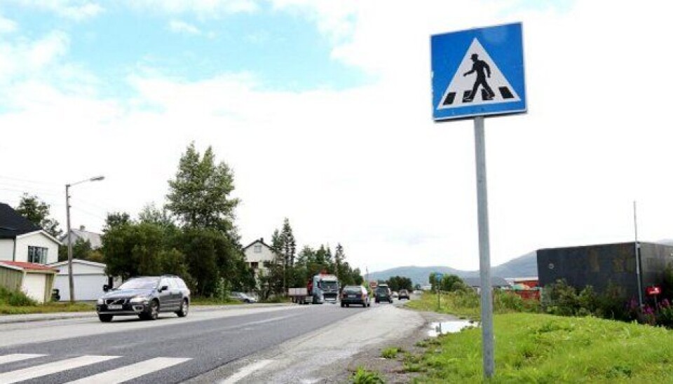 Her skal det bli ei femarmet rundkjøring med ny adkomst til Tromsø havn.