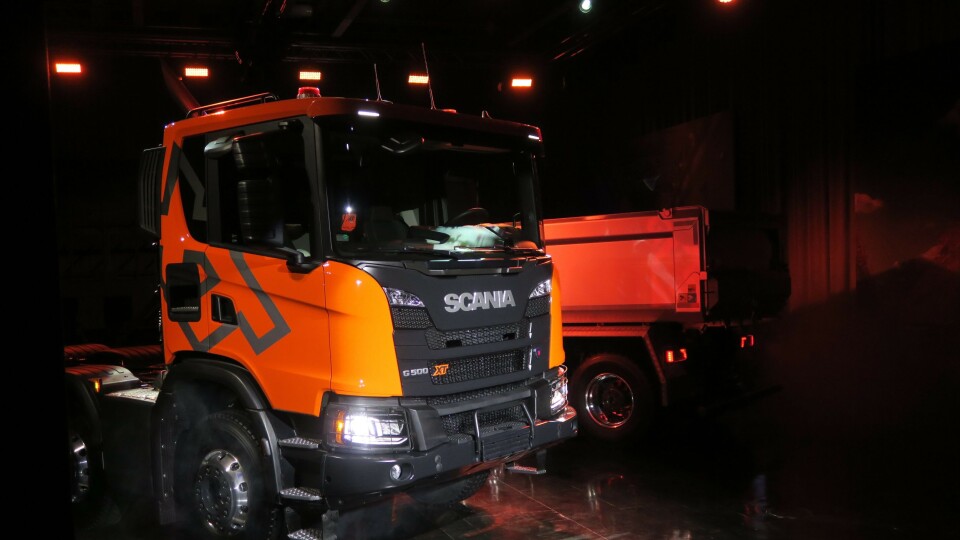 AVDUKET: Dette er Scania XT-serien. Bygget for tøffe anleggsoppgaver.