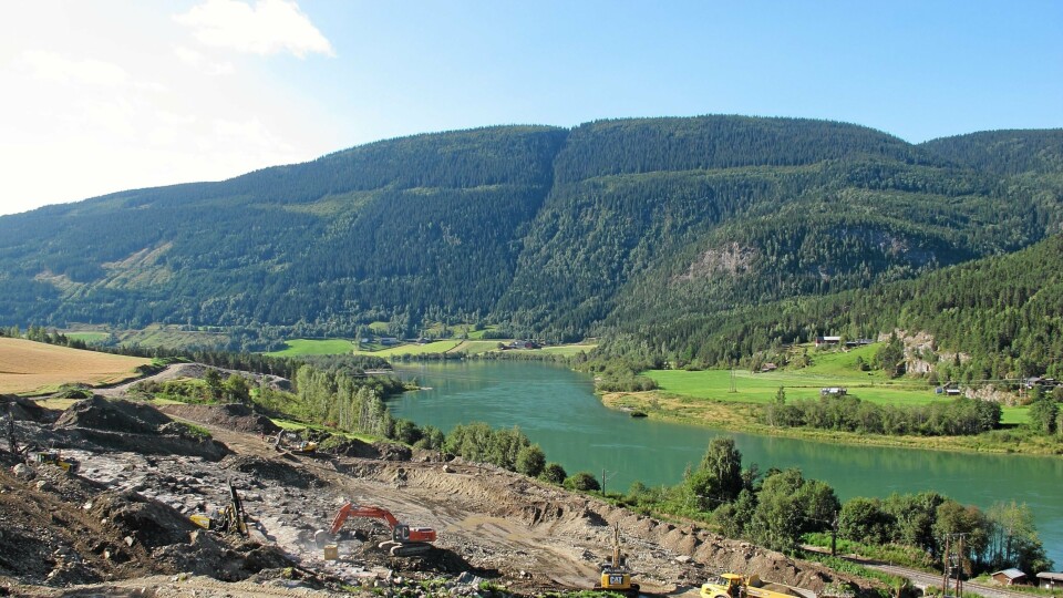 Illustrasjonsbilde fra veibygging i Gudbransdalen.