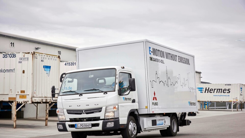ELEKTRISK: Fuso starter nå serieproduksjon av den lille helelektriske distribusjonslastebilen eCanter.