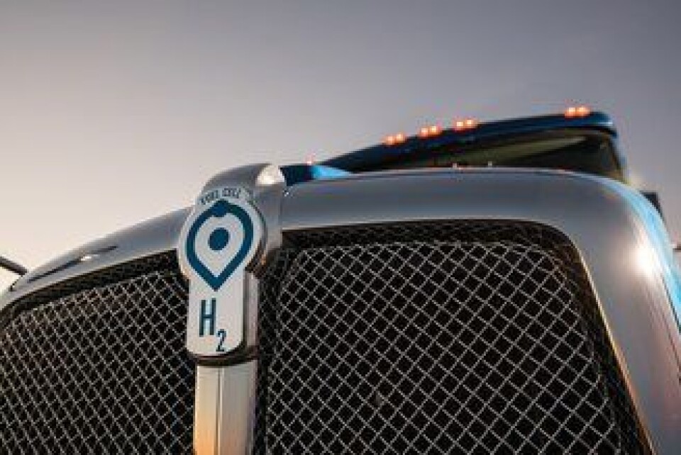 Logoen i fronten på konseptbilen.