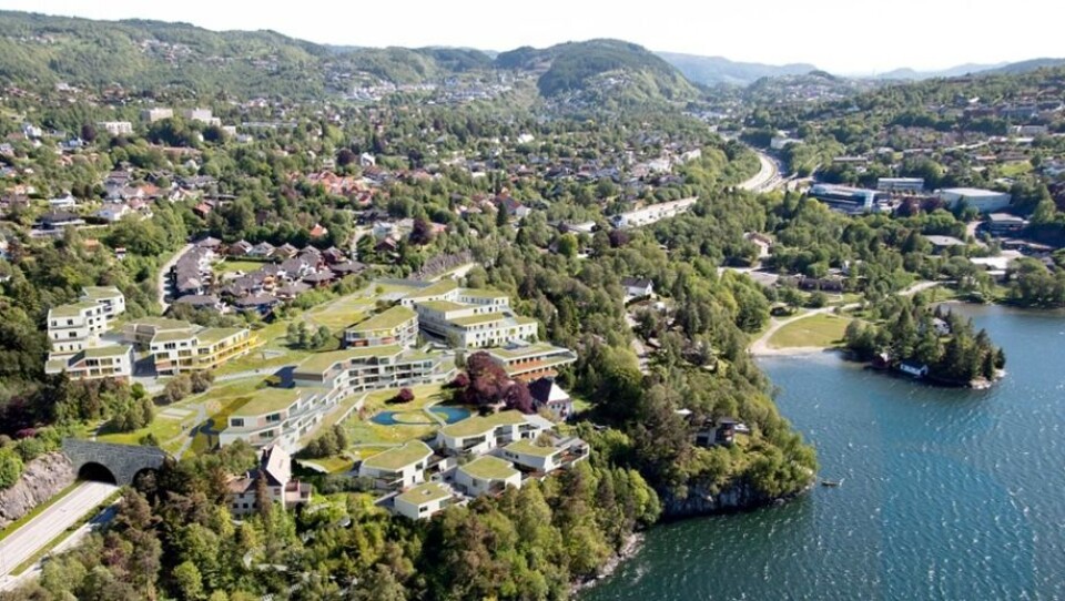 NCC bygger betonglokk over motorvei i Bergen