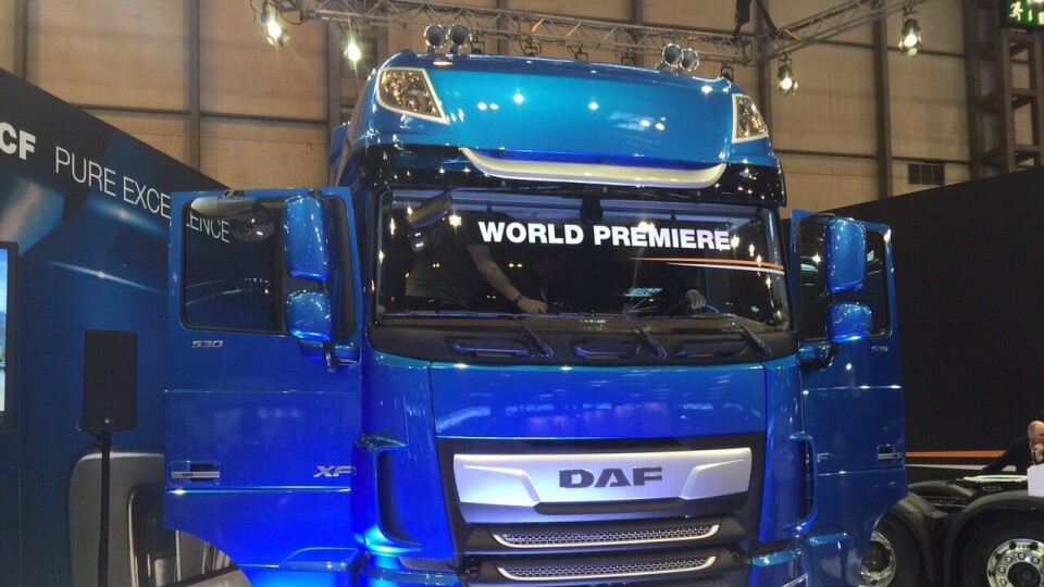 Den nye generasjonen DAF XF som ble avduket i Birmingham  25. april.