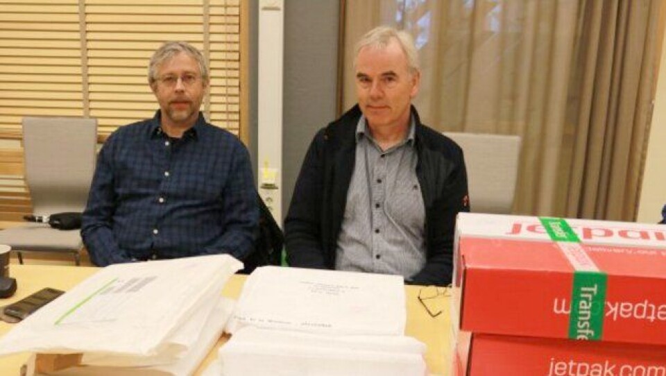 Terje Fugelsnes (t.v.) og prosjektleder Odd Helge Innerdal.