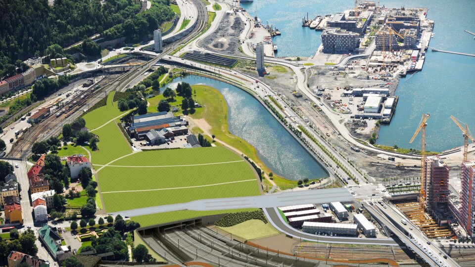 Kontrakten omfatter blant annet bygging av en lang betongtunnel for Follobanen og Østfoldbanens spor, gjennom/under det kulturhistorisk viktige området i Middelalderparken og Klypen-området. Kontrakten omfatter blant annet bygging av en lang betongtunnel for Follobanen og Østfoldbanens spor, gjennom/under det kulturhistorisk viktige området i Middelalderparken og Klypen-området.