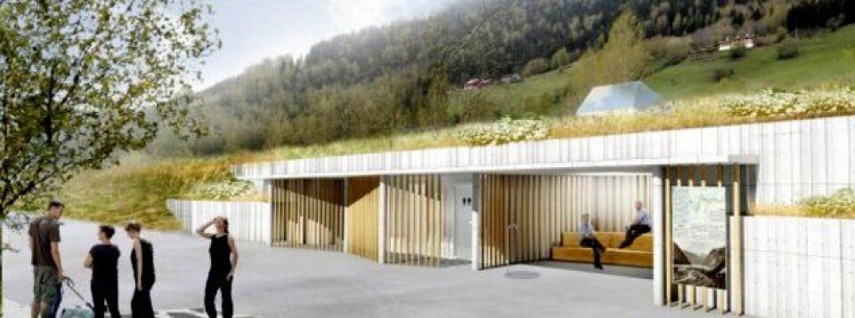 Toalettbygget på Krekke rasteplass skal bygges inn i støyvollen mot E6.