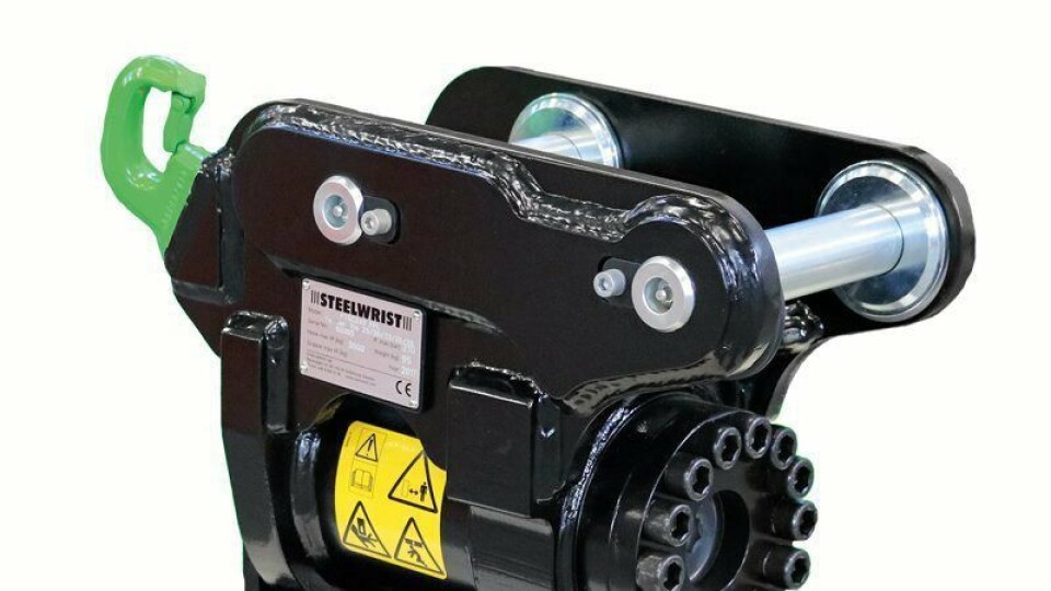 Steelwrist fortsetter å lansere nye produkter. Her den nye Steelwrist Powertilt.
