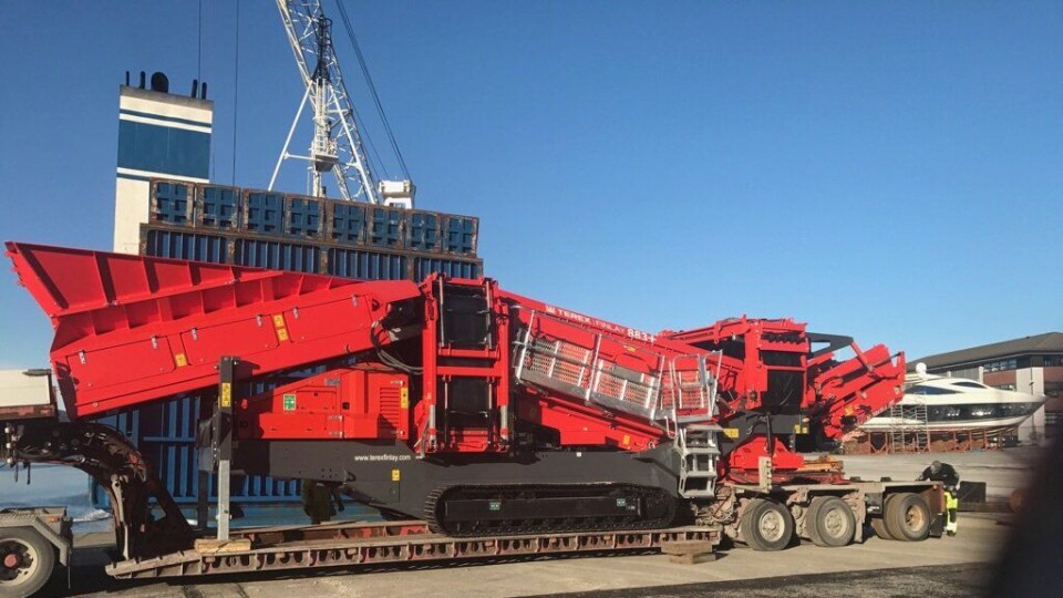 Bilde av Terex Finlay-verket i Bergen havn.
