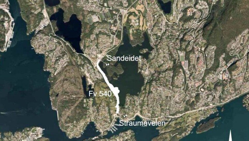 NCC skal bygge gang-og sykkelvei til fylkesvei 540 mellom Straume og Sandeidet i Bergen.