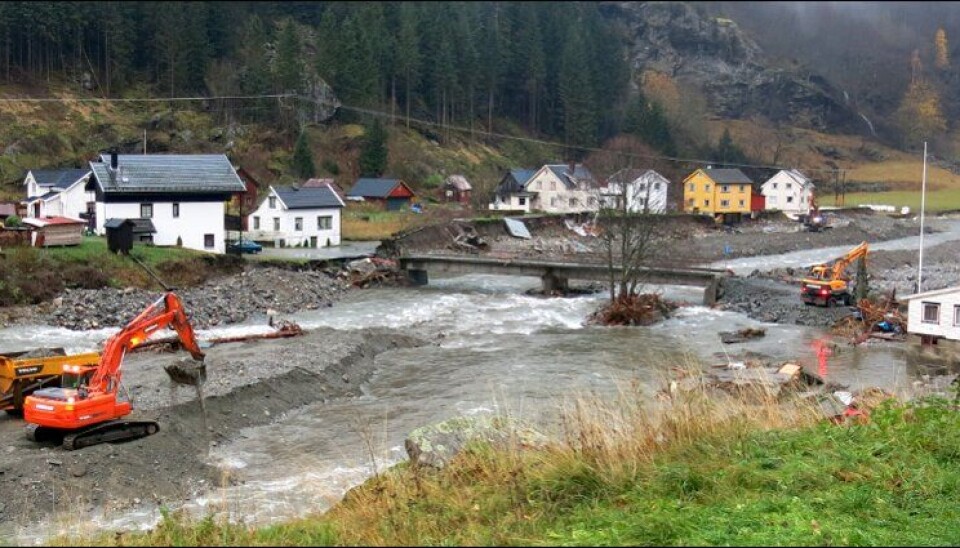 Flåmselva i Flåm i Sogn og Fjordane.