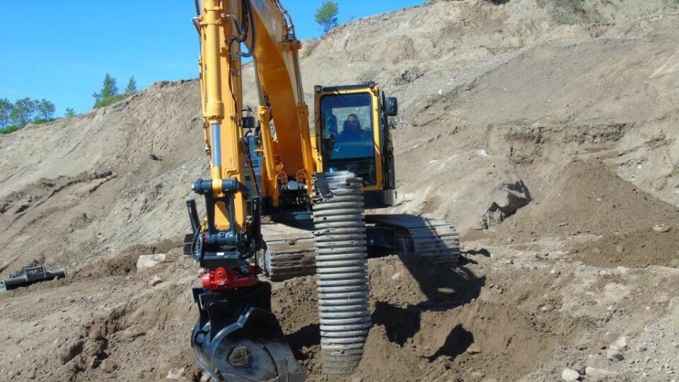 Bilde av Rototilt tiltrotator i bruk i Canada.