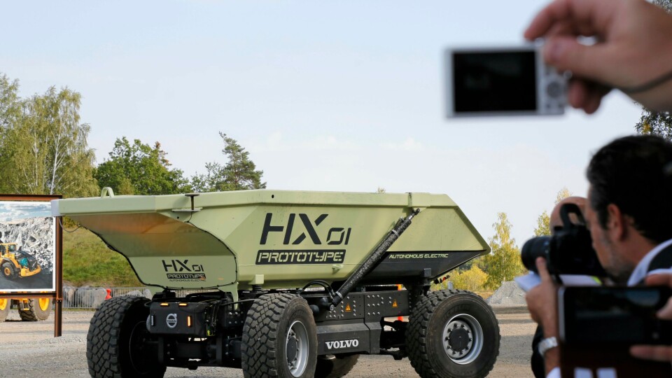 VCE er tildelt årets svenske innovasjonspris for sin selvkjørende el-dumper HX1.