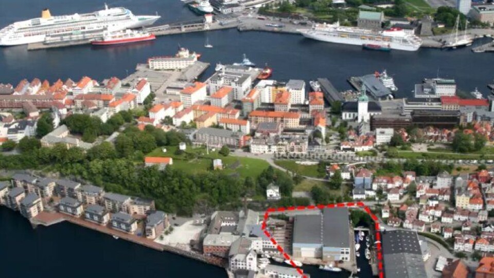 Tomt med potensiale: Dikkedokken (merket) ligger rett ved sjøen, sydvest med gode solforhold. Skanska planlegger å åpne opp kaiområdet og Dokken og gjøre området mer tilgjengelig for alle.