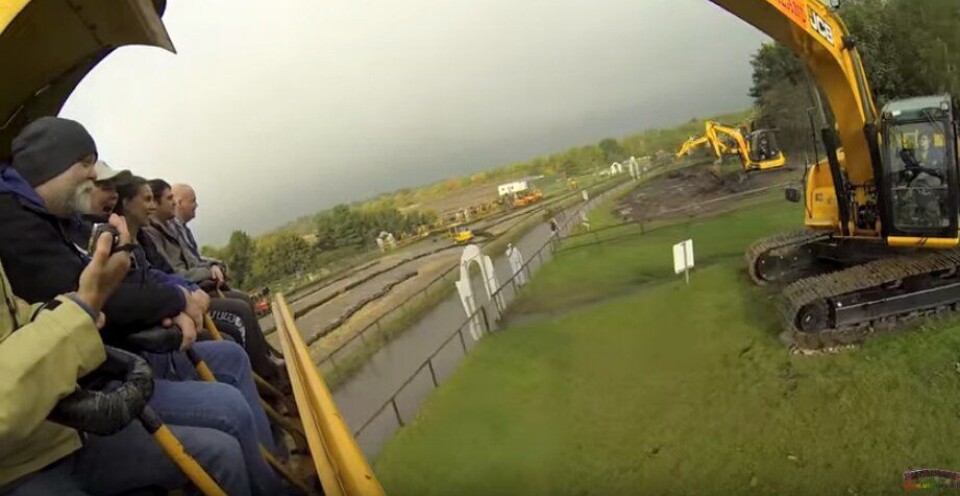 Her kan du bli snurret av gravemaskiner