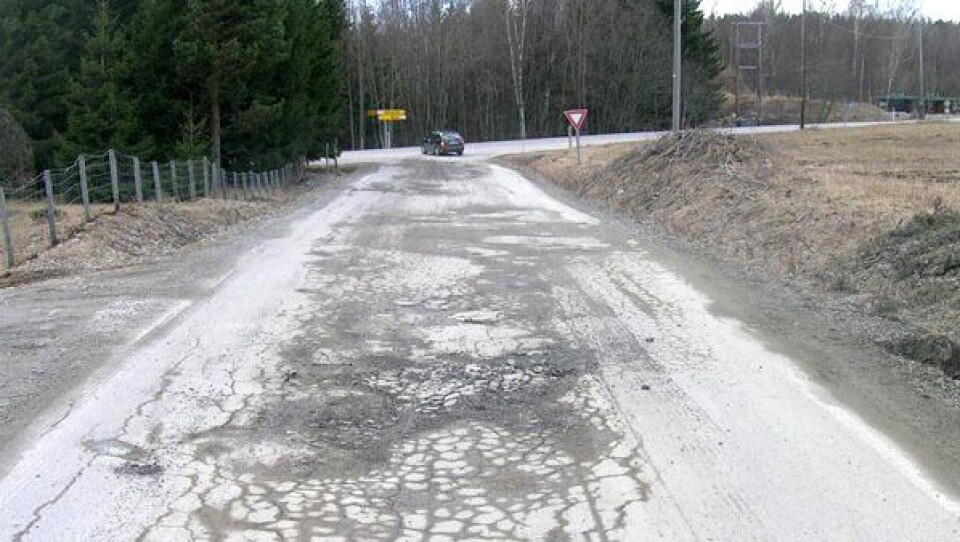 Dårligere veier i ni fylker