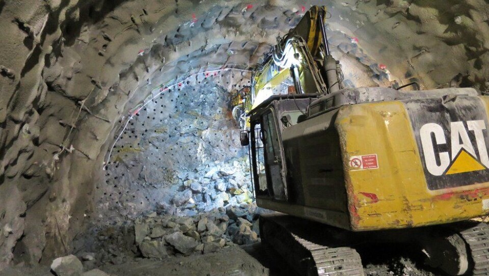 Illustrasjonsbilde fra Condottes arbeid med tunneldriving nord i Ekebergåsen. . Foto: Bane Nor