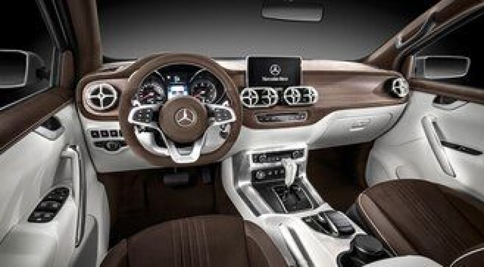 Slik ser konseptbilen av X-Class ut. Selv om interiøret og eksteriøret ikke er helt ferdig bestemt, er det liten tvil om at Mercedes-Benz-kjennere vil finne seg godt til rette.