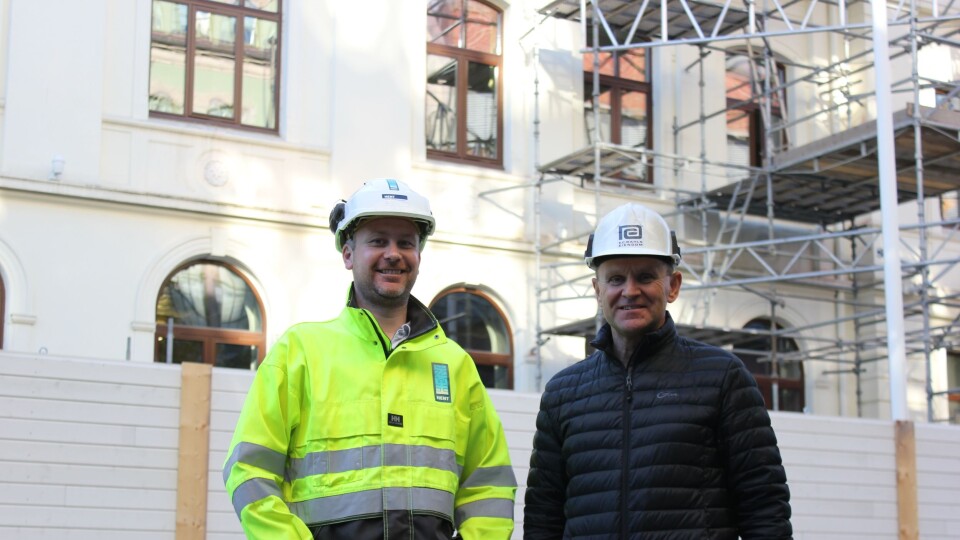 Tore Kvalen, prosjektleder i HENT og Arne Opsal, teknisk sjef og prosjektleder i E. C. Dahls Eiendom.