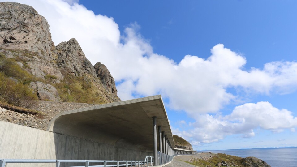 E10 i Akkarvika, Moskenes i Lofoten.
