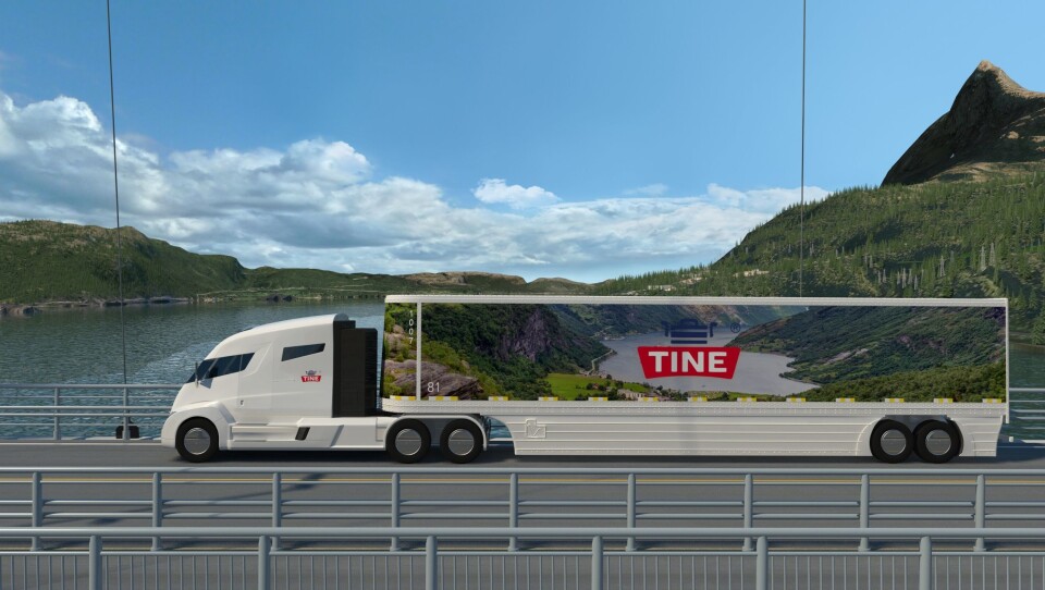 Tine bestiller den elektriske trekkvogna Nikola One