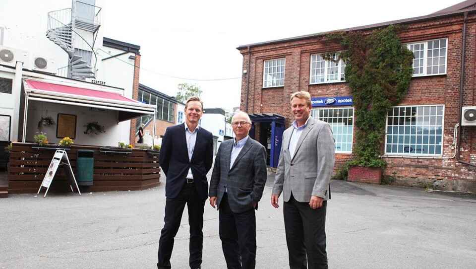 Fra venstre: Anders Mørland (DTZ), Arild Brath (Progress Ingeniørfirma), Henning Hanevold (Peab Eiendomsutvikling).