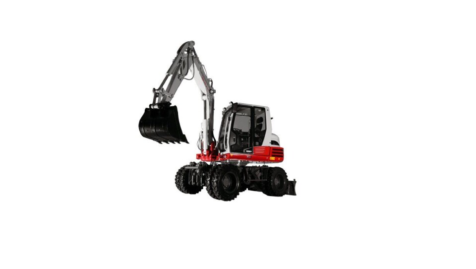 SPENNENDE: Den nyehjullgraveren Takeuchi TB2150 og Takeuchi TB2150 på belter med Deutz motor imøteses med spenning av importør ABS-Maskin.