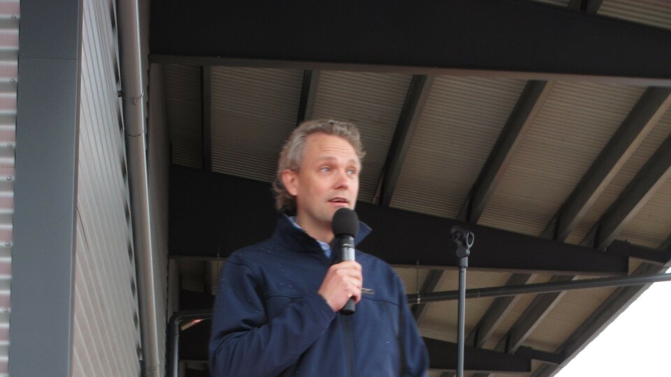 Gunnar Thorud fotografert i dat han ønsket velkommen til åpent hus hos A-K maskiner i 2015.