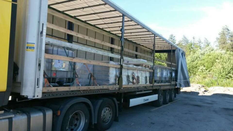 Denne transporten ble anmeldt for umerket transport av farlig gods.